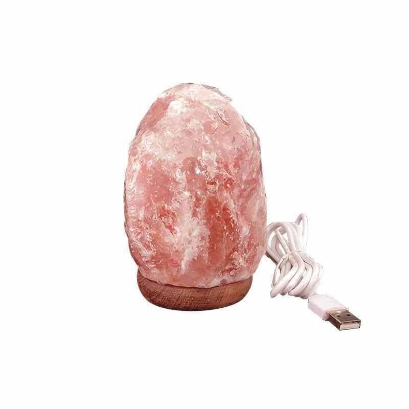 Himalayan crystal salt lamp natural rock lamp bedside lamp石图片