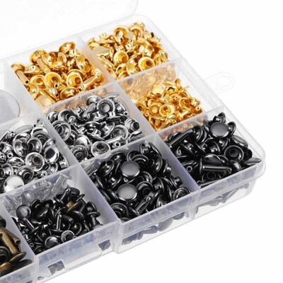 480/360/120Pcs Sets Leather Rivets Double Cap Rivet Tubular