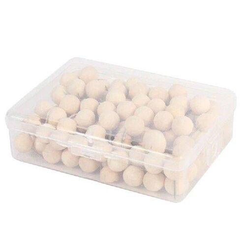130Pcs Round Wood Decorative Push Pins, Wood Head And Steel