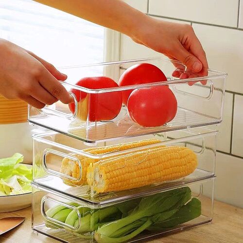 Refrigerator Organizer Bin Stackable Food Fridge Storage Box