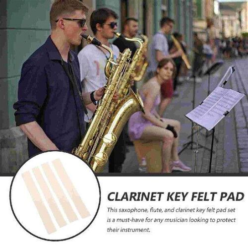 4 Pcs Key Pad Clarinet Protective Felt Strip Clarinets