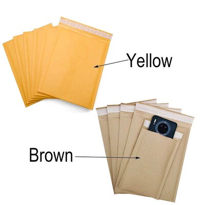 10PCS 7sizes Kraft Paper Bubble Envelopes Bags Padded Mailer