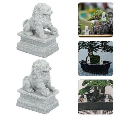 2 Pair Beishi Town House Ornament Creative Lion Statues