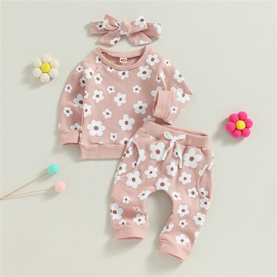 Princess Floral Newborn Baby Girls Clothes Set Cute Long Sle