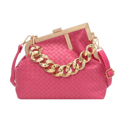 Solid Color rend Weaving Crossbody Bags For Women Small Clut
