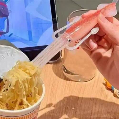 10Pcs Portable Plastic Squid Noodle Fork Heat-Resistant