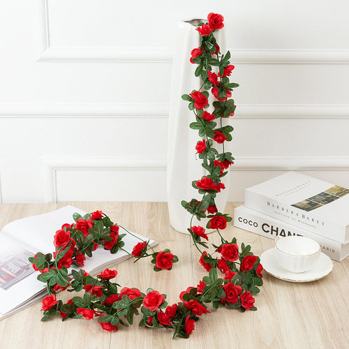 250CM Rose Artificial Flowers Christmas Garland for Wedding