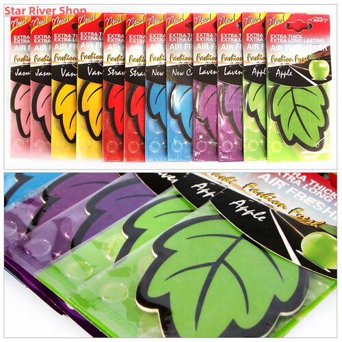 6PCS Car Air Freshener Natural scented tea paper Auto Hangin