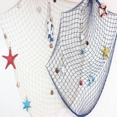 Fishing Net Navy Wall Hangings Studio Prop Room Home Decor M