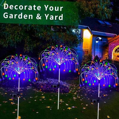 LED Solar Lamp Outdoor Garden Christmas Decor Fairy Lights