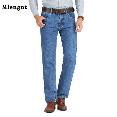 Men Business Jeans Classic Spring Autumn Male Cotton Straigh
