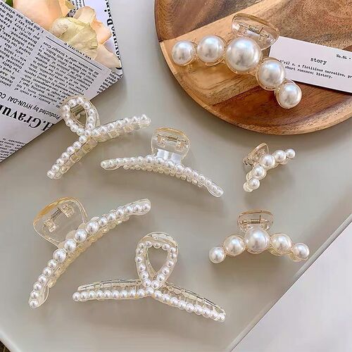 14 Styles Big Pearls Hair Clip Claws Oversize Small  Tiktak