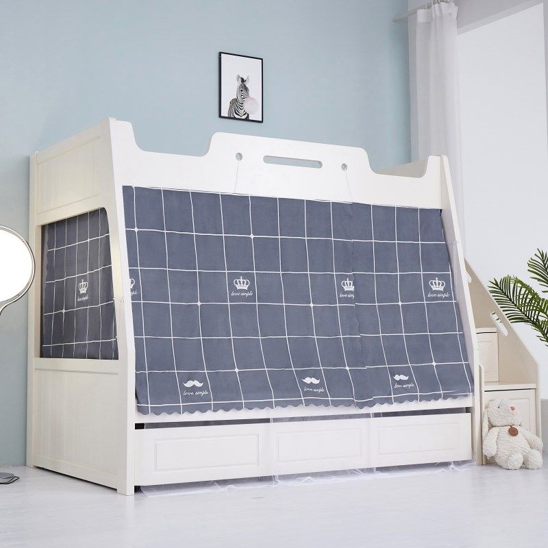 子母床蚊帐床帘一体式上下铺高低梯形1.m层家用防尘带顶布1.2,床上用品,蚊帐,淘宝优惠券,粉丝福利购,淘宝优惠卷