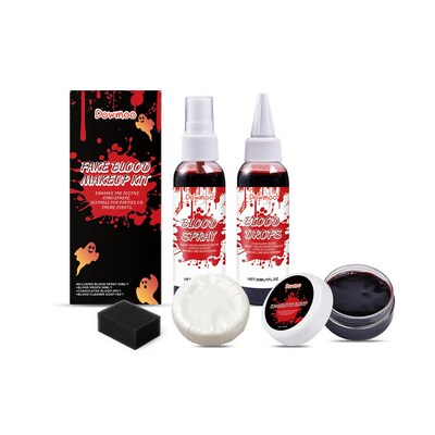 DOWMOO Halloween Fake Blood Makeup Kit, Spooky Costume Blood
