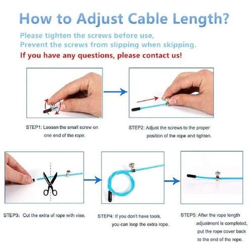 Speed Jump Rope - 360 Swivel Ball Bearing - Adjustable