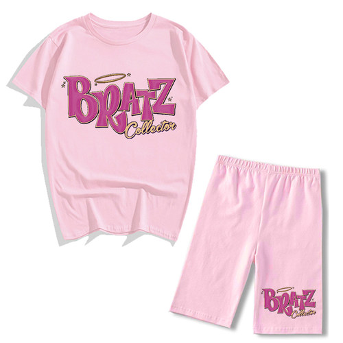 Spring Summer Jogging 2-Pieces Set Women Outfit Short Sleeve