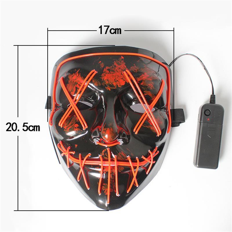2pcs led light mask Halloween costume prop Scary Face mask图片