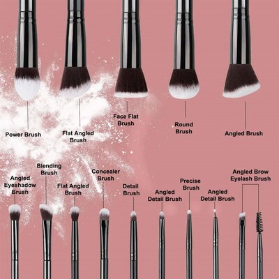 NEW 14PCS Makeup Brushes Set  Soft Fluffy Foundation Blush