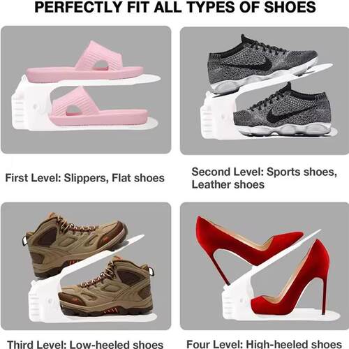 5/10pcs Shoe Cabinet Shoe Storage Plastic Double-layer Shoe
