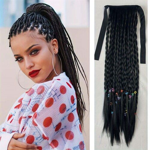 Alice 36inch Four Braided Lace Frontal Wigs for Black Women