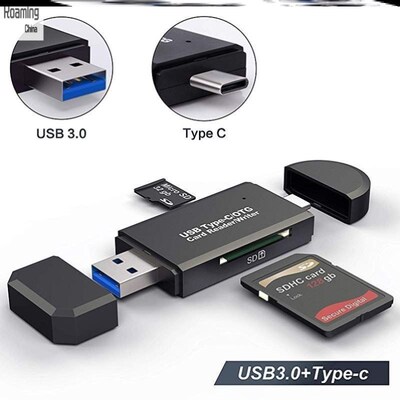 USB 3.0 OTG Micro USB Type C SD Memory Card Reader读卡器