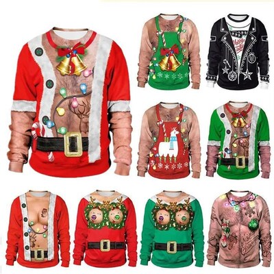New listing Christmas Sweaters Stylish Unisex Men Women Sant