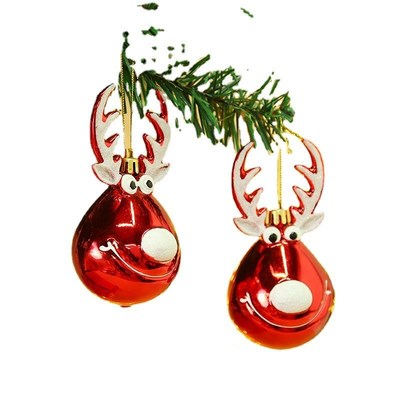 2pcs Elk Christmas Balls Xmas Tree Hanging Bauble Pendant