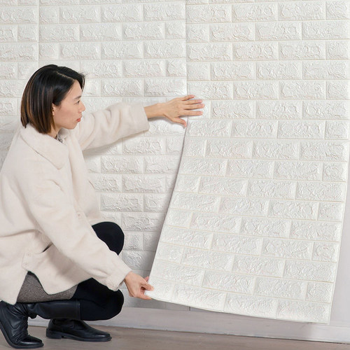 2mx70cm 3D Brick Wall ers DIY Decor Self-Adhesive Waterproof