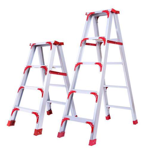 Ladder step stool aluminum alloy step stool home two folding