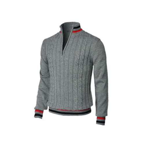 Thickened version Autumn and Winter Mens Quarter-Zip