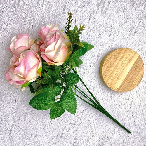 Artificial Flowers Silks Rose High quality White Bouquet Pin