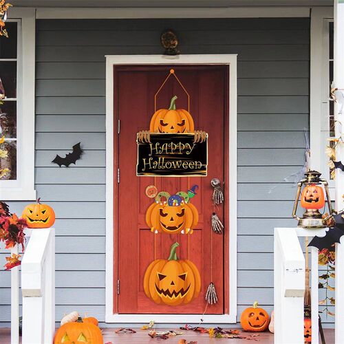 Halloween Party Decoration Pumpkin Bat Door Hanging Hallowee