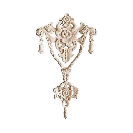 东阳木雕 欧式门贴花 门心花 手仗权杖装饰配件 衣橱柜门雕花贴片