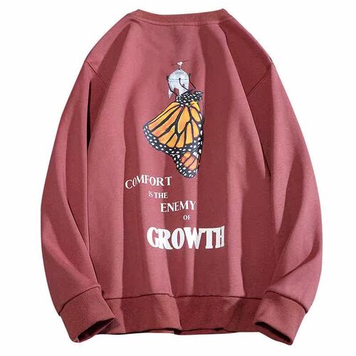 350g composite velvet sweater mens round neck tend youth ca