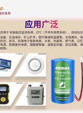 日月3.V锂亚电池ER20H物联网燃气表流量计智能仪表2号C型电池