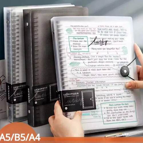 A5 B5 A4 Transparent Loose Leaf Binder Notebook Inner Core C