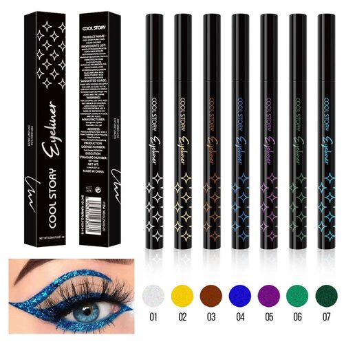 Glitter Pearlescent Eyeliner Pen,Metallic Silkworm Eyeshadow