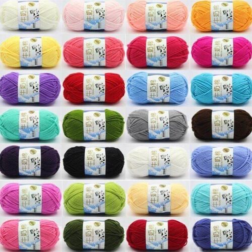 1 pc Knitting Crochet Milk Soft Baby Cotton Wool Yarn 50g