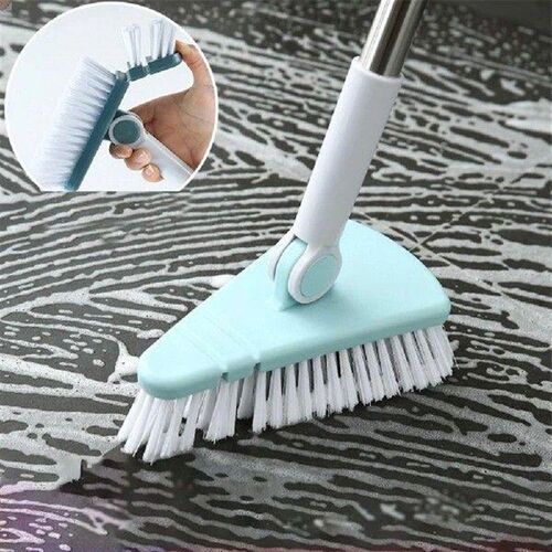 Shower Brush Triangular Head Floor Scrub Brush with Long