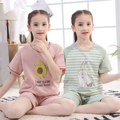 kids Pyjamas Boys Short Sleeve Night Suits for Girls Baby Pa