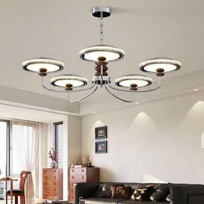 法式奶油风客厅吊灯现代简约设计师中古星轨餐厅卧室大厅复古灯具