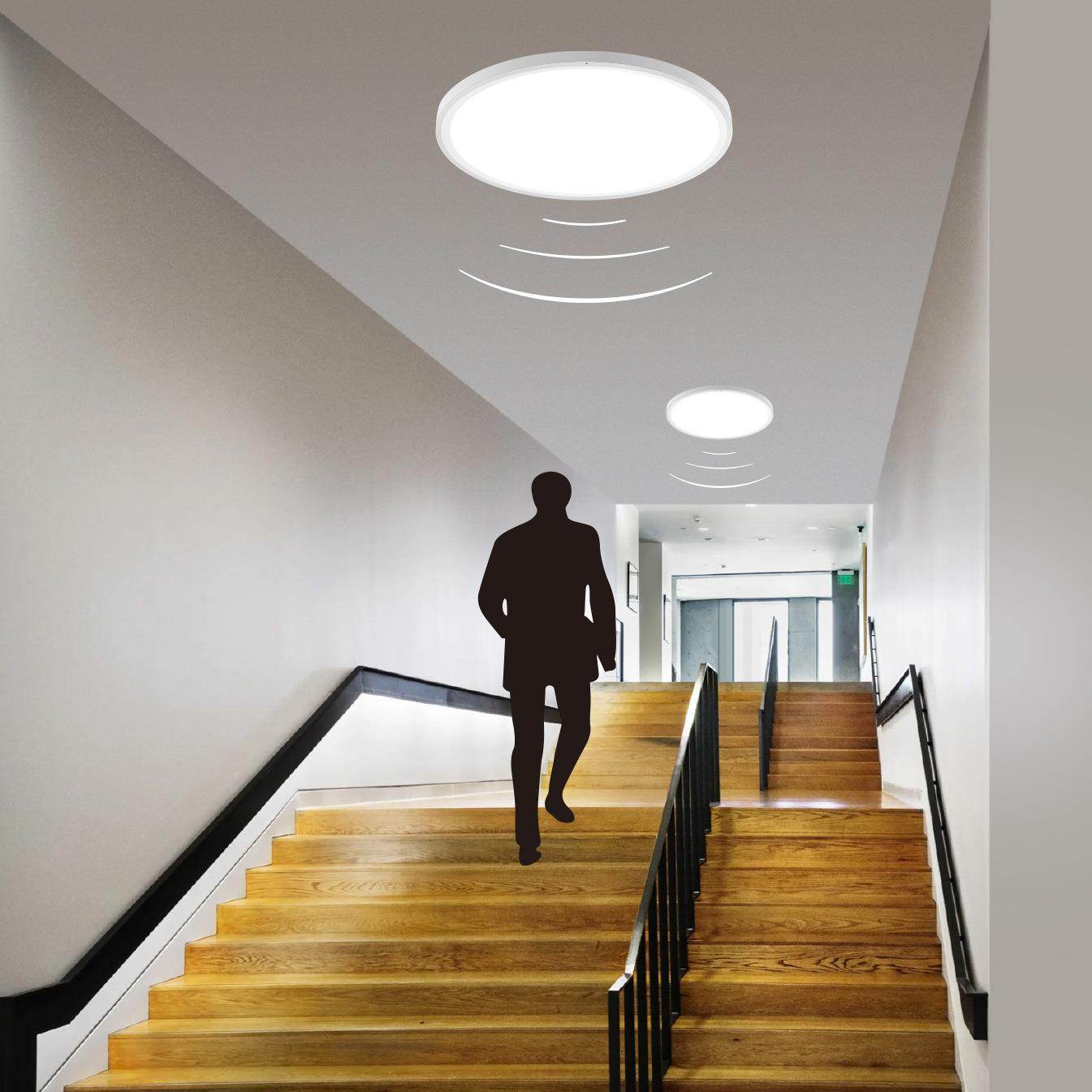 酒店楼道人体感应吸顶灯 人来灯亮人走即灭 薄款圆形走廊感应灯,家装灯饰光源,客厅吸顶灯,淘宝优惠券,粉丝福利购,淘宝优惠卷