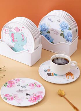 xyt仿瓷隔热垫厨房家用防水防油防烫隔热餐碟子锅垫ins密胺餐桌垫