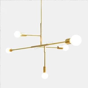 北欧现代简约时尚 灯具 电镀金色吊灯咖啡厅卧室餐厅吧台创意个性