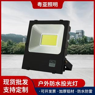 5054黑金刚投光灯红光足功率100W防水泛光灯户外工程led投光灯