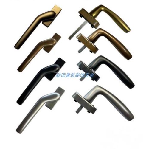 窗纱一体执手平开窗把手铝合金系统窗执手大把手歪把手方轴款