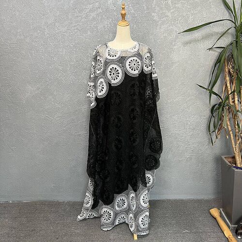 African Luxury Lace Dresses For Women Traditional Abaya Nige