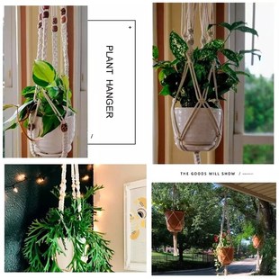 Hanging Plant Handmade Macrame Plant Hanger Flower Pot Plant