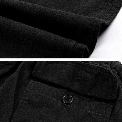 Spring Linen Wide Men Pants Korean Trousers Oversize Cotton