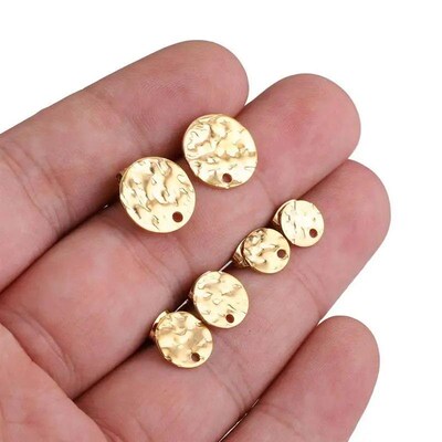 10/20Pcs Stainless Steel Blank Post Earring Studs Base Pins